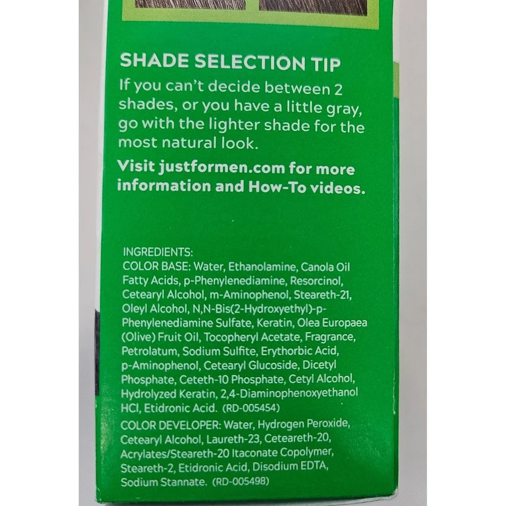 Just For Men Shampoo-In Color Dark Brown H-45 Gray Coverage 2 Pack Mens Hair Dye